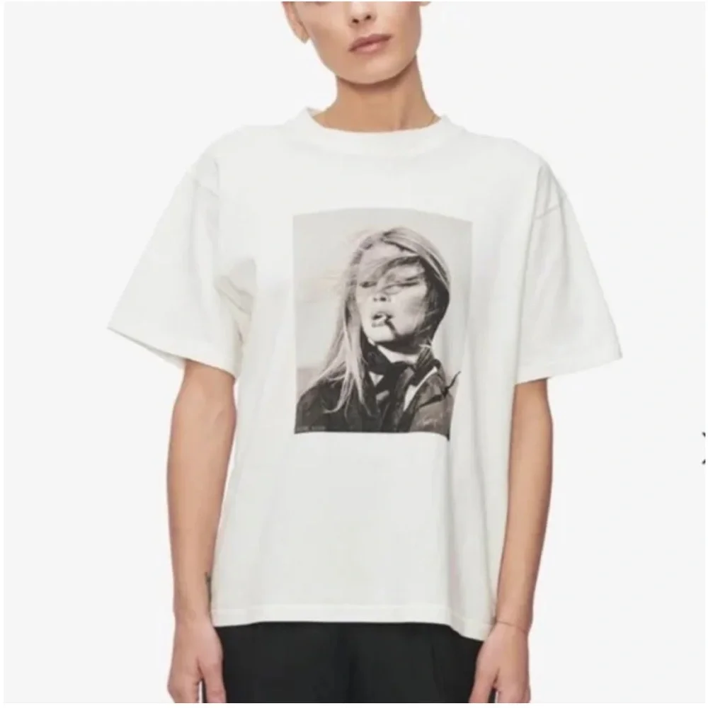 Anine Bing Ida Tee AB x Terry O’Neil—Brigitte Bardot Organic White Tee Large - Picture 12 of 12